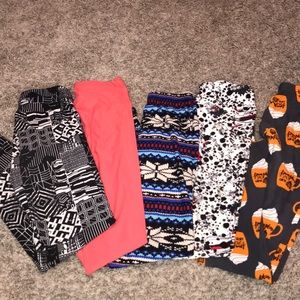 SET OF 5 lulaRoe/agnes&dora leggings